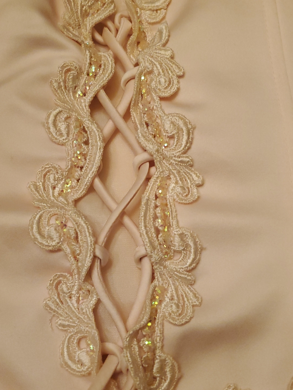 Silky 2 Peice Light Pink Skirt and Corset Set - Picture 4 of 6
